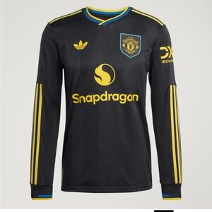 NWT Adidas Manchester United 25/26 Long Sleeve Third Authentic Jersey, Medium